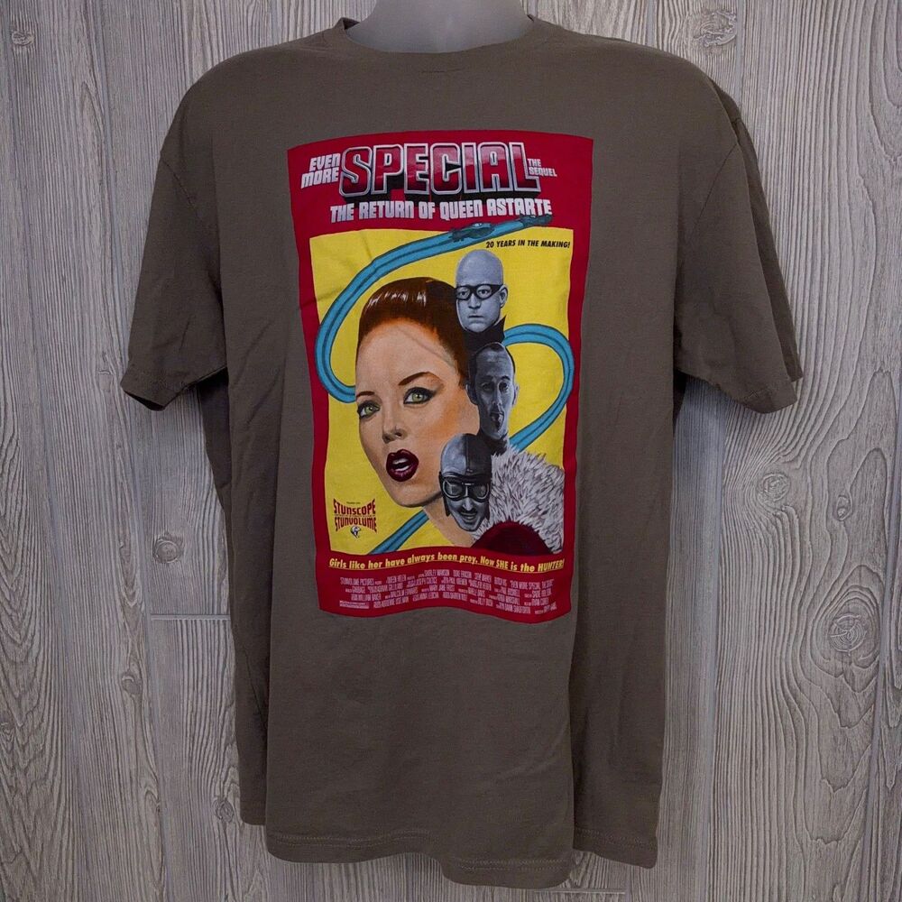 Garbage Band Concert T-Shirt 2018 20th Anniversary Men's Size XL Tan Version 2.0